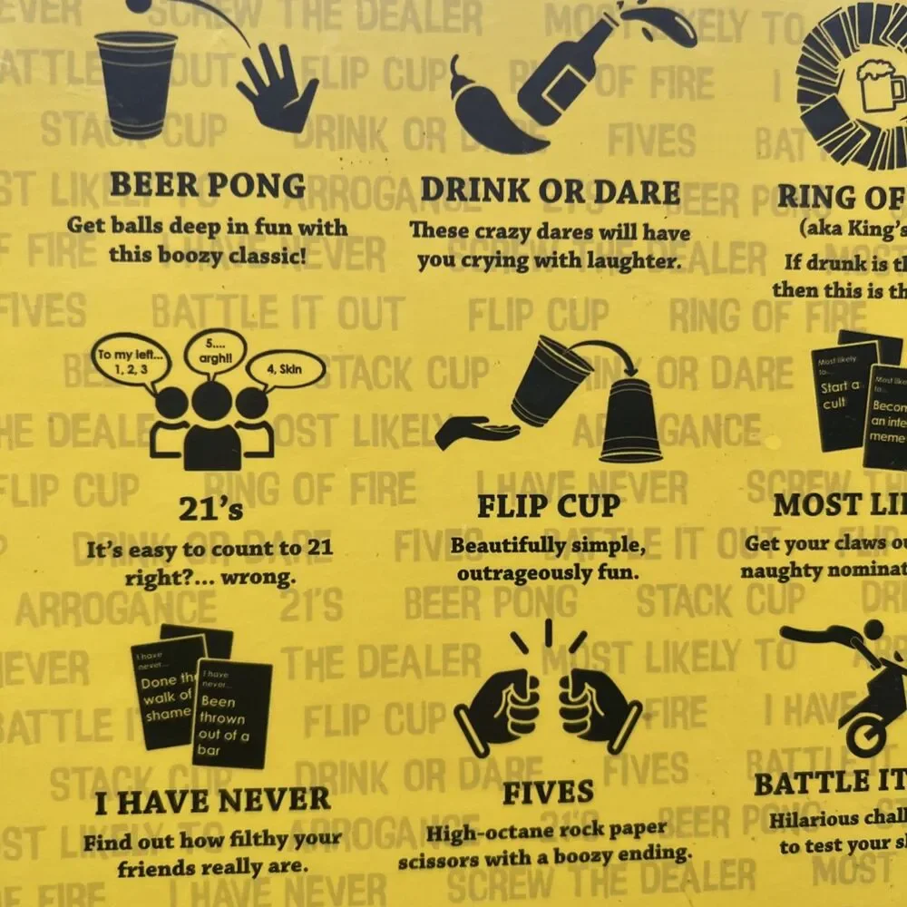 TRUNK OF DRUNK Box Containing Eight of the Greatest Drinking Games Ever